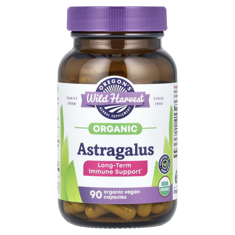 Oregon s Wild Harvest Astragalus 90 Vegetarian Capsules Dairy-Free, Gluten-Free,