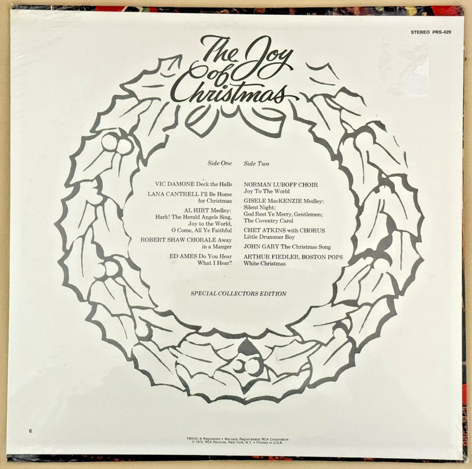 The Joy Of Christmas ~ Special Collectors Edition ~ RCA Special Products ~ MINT Foto 2 de 3