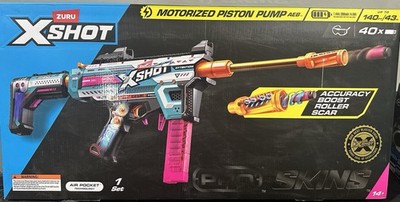 ZURU XShot Pro Motorized Dart Blaster Piston Pump Toy Gun Pro Skins NEW