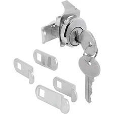 Prime-Line Nickel Steel Counter Clockwise Mailbox Lock (Pack of 4)