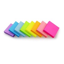 Sticky Notes 2x2 in, 8 Pads Bright Colors, 100 2 x 2 inches, 8