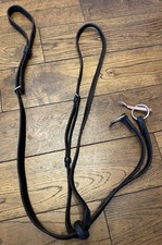 Sabre Black English Leather Running Martingale Pony Size