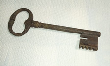 Chiave Antica-FEMMINA -in ferro battuto forgiato -Old Key PIEMONTE 1800  14cm-2v