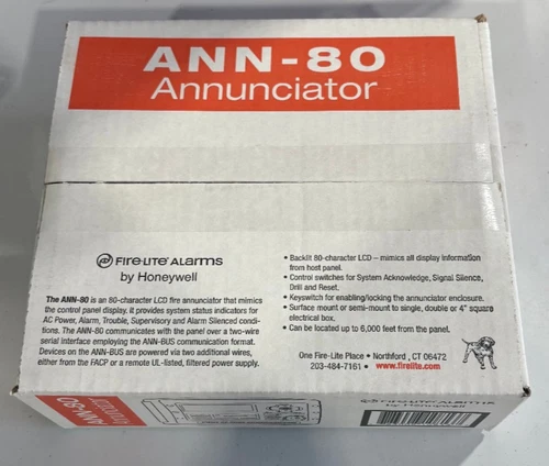 Fire-Lite ANN-80 LCD Serial Annunciator Red