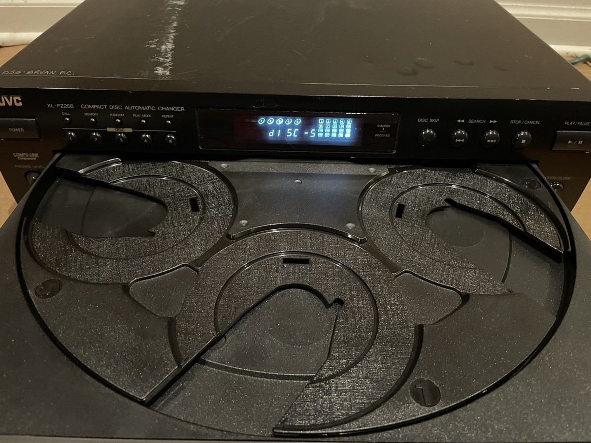 JVC XL-FZ258BK 5-Disc CD Changer Player Tested and Working