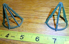 2 Vintage 1950s Marx two gun piles for western playset accesories