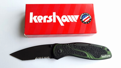 Kershaw 1670BGTST Blur Green Smoke Folding Knife Rare Discontinued
