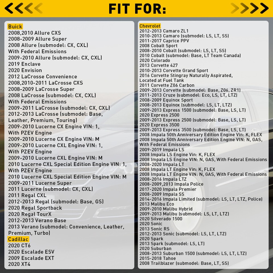 Fuel Tank for Sensor Pressure Buick Chevrolet 1500 Silverado