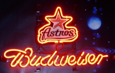 Custom Houston Astros Neon Sign Light Wall Hanging Nightlight Artwork 14''x9''