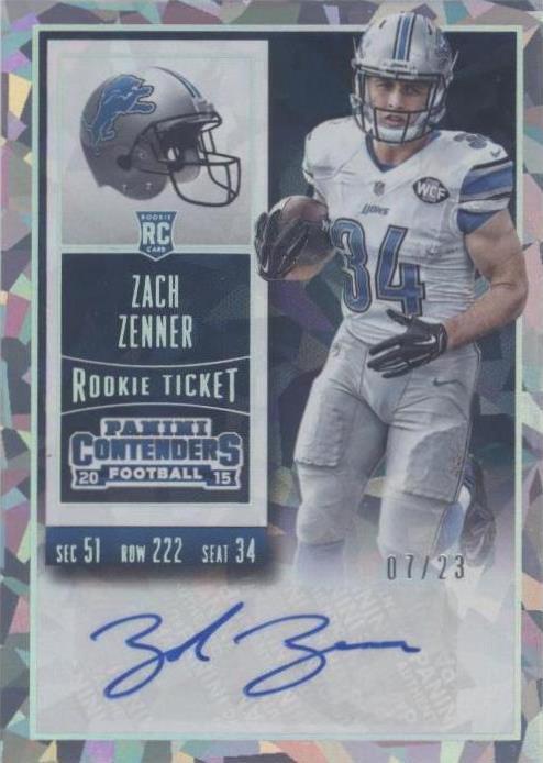 2015 Panini Contenders - Rookie Ticket Zach Zenner #279 Cracked