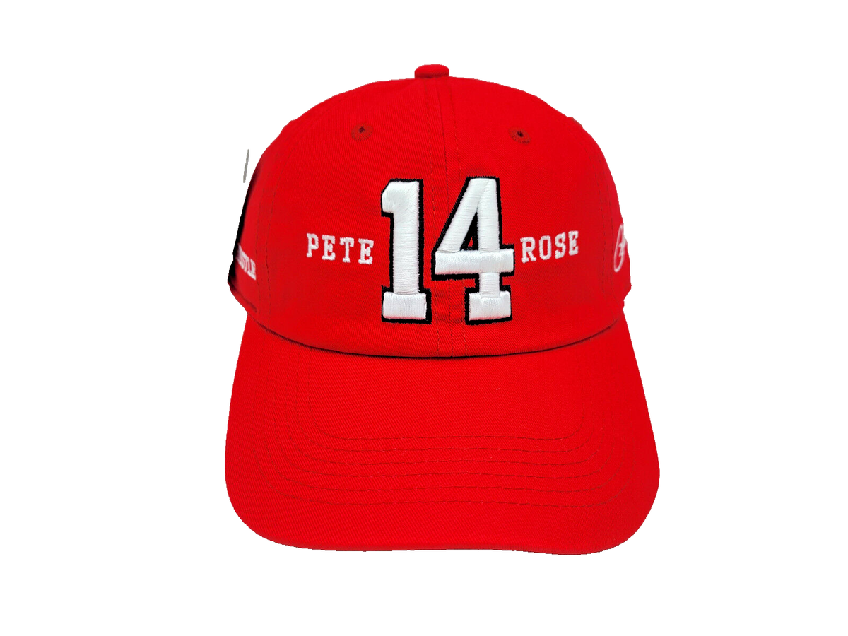 PETE ROSE #14 Red Cotton Relaxed Unstructured Hat Adjustable