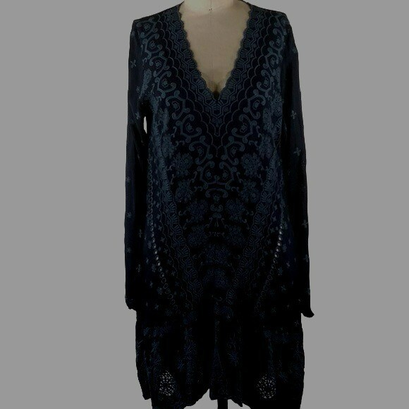 Johnny Was Black BOHO Embroidered Eyelet Rayon Mini Dress SIZE | eBay Johnny Was Black BOHO Embroidered Eyelet Rayon Mini Dress SIZE | eBay
