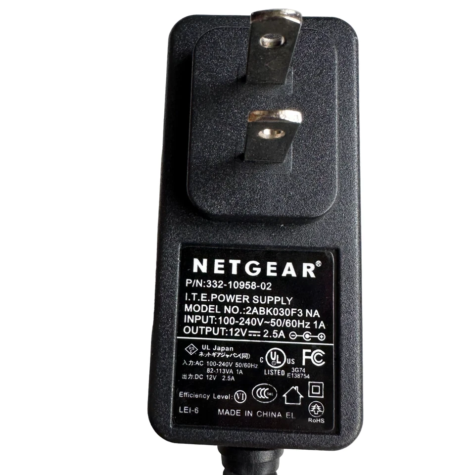 NEW AC Adapter For NETGEAR Router Power Supply Cord Charger 12V 2.5A -US - Image 4 of 4