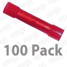 BUTT CONNECTOR TERMINAL NYLON RED 22-18 GAUGE 203-100PK