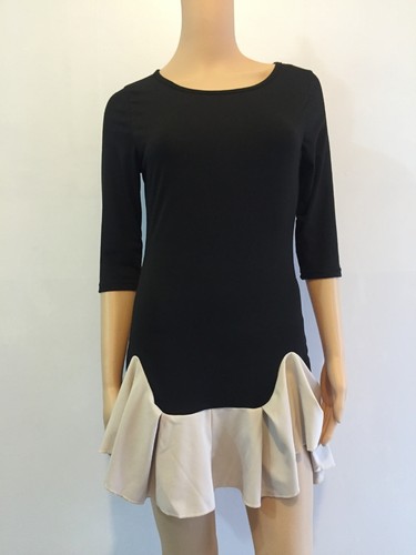 Dress UK Women Xmas Cocktail Party Bodycon Long Sleeve Frill Ruffle Mini Jumper - Picture 3 of 7