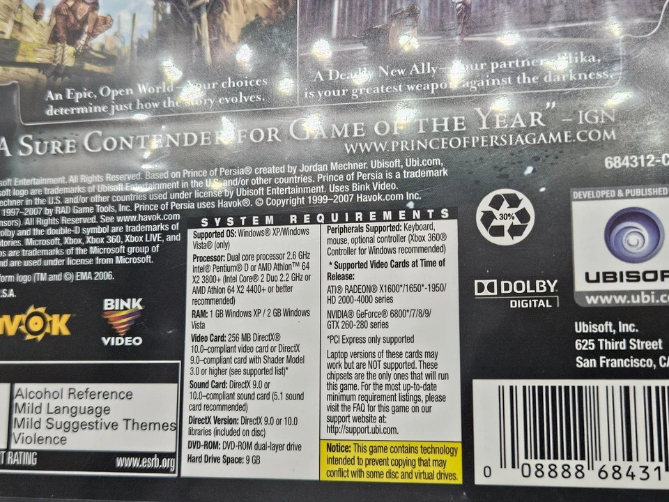 Prince of Persia PC Game 2008--VERY GOOD - Image 3 of 4