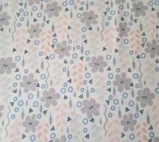 P&B Textiles The Meadow Lane BTY The Tiny Garden Floral Blue Pink Gray