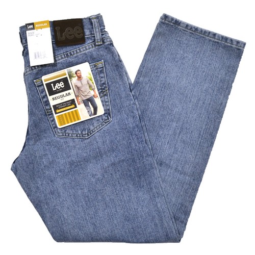 Lee Jeans Mens Regular Fit Worn Light Stonewashed Straight Leg Classic All Sizes Ebay