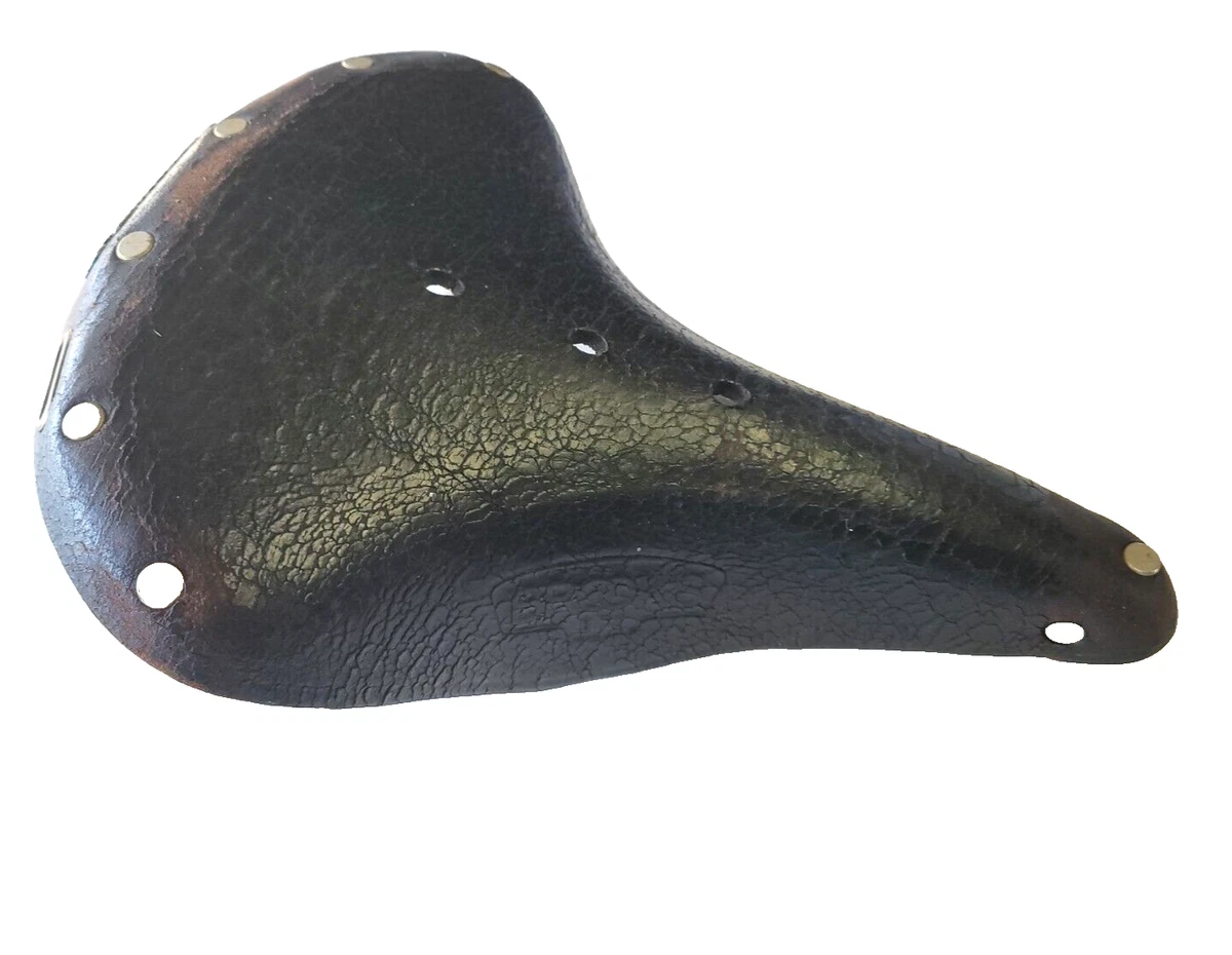 Vintage leather bicycle saddle deals