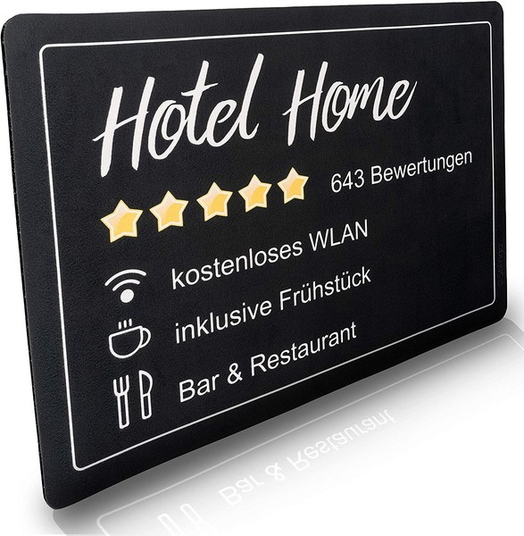FußMatte Innen & AußEn 50X70Cm, Schmutzfangmatte Schwarz, TüRmatte Waschbar Groß-image