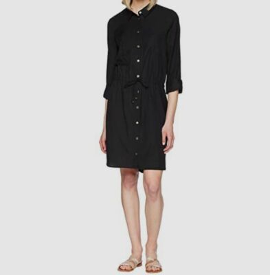 heidi klein shirt dress Heidi Klein Maine Mini Shirtdress Coverup, Black, Women's, M
