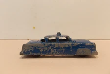 Vintage Metal Goodee 53 Ford Toy Diecast Blue Police Car 3"