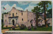 Texas San Antonio The Alamo Postcard 1950s