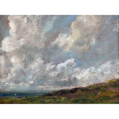 Constable Studie der Wolken über einer Landschaft um 1821 Gemälde Leinwand Wandbild Kunstdruck