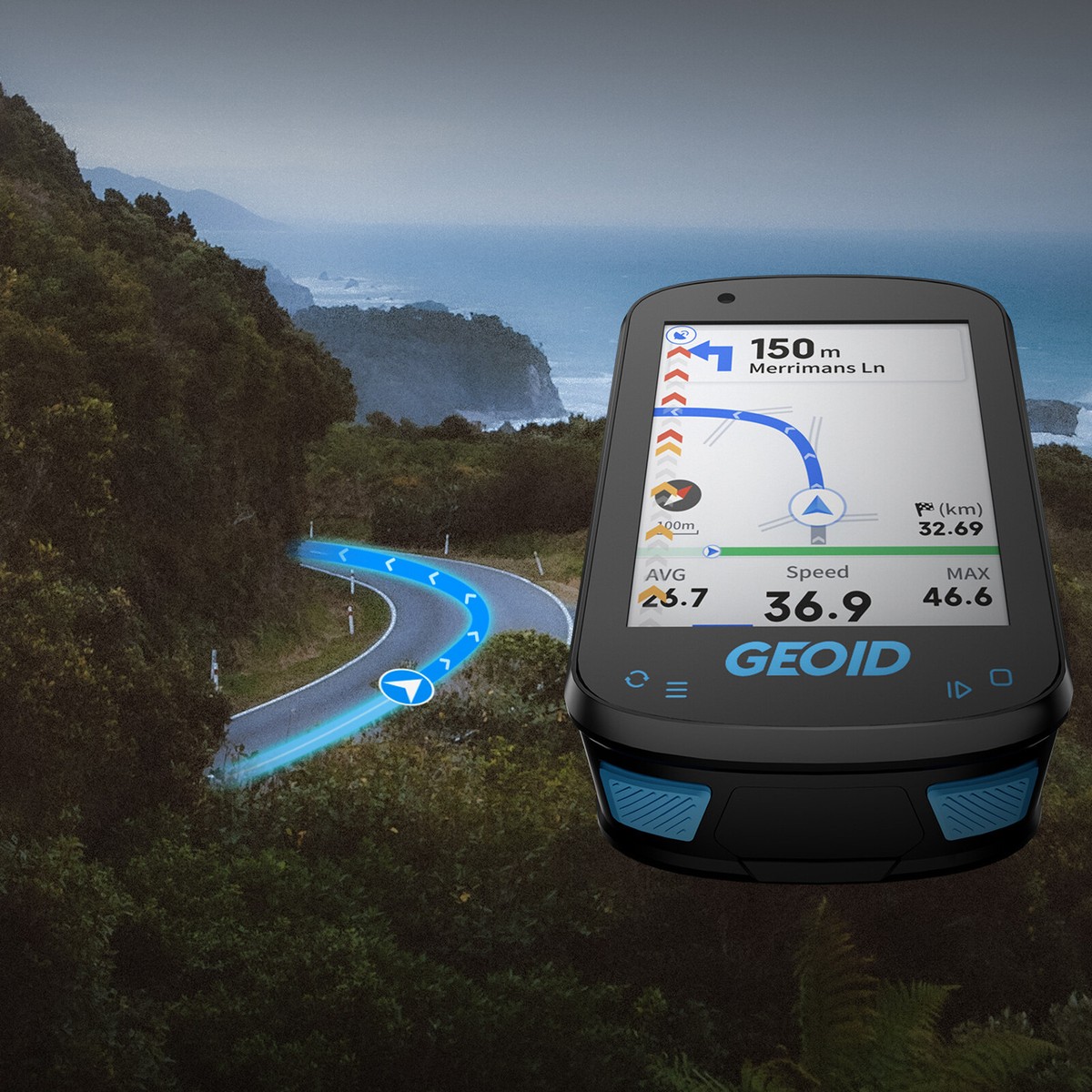 GEOID CC600 Smart GPS Bike Computer Colorful Ride Route Navigation