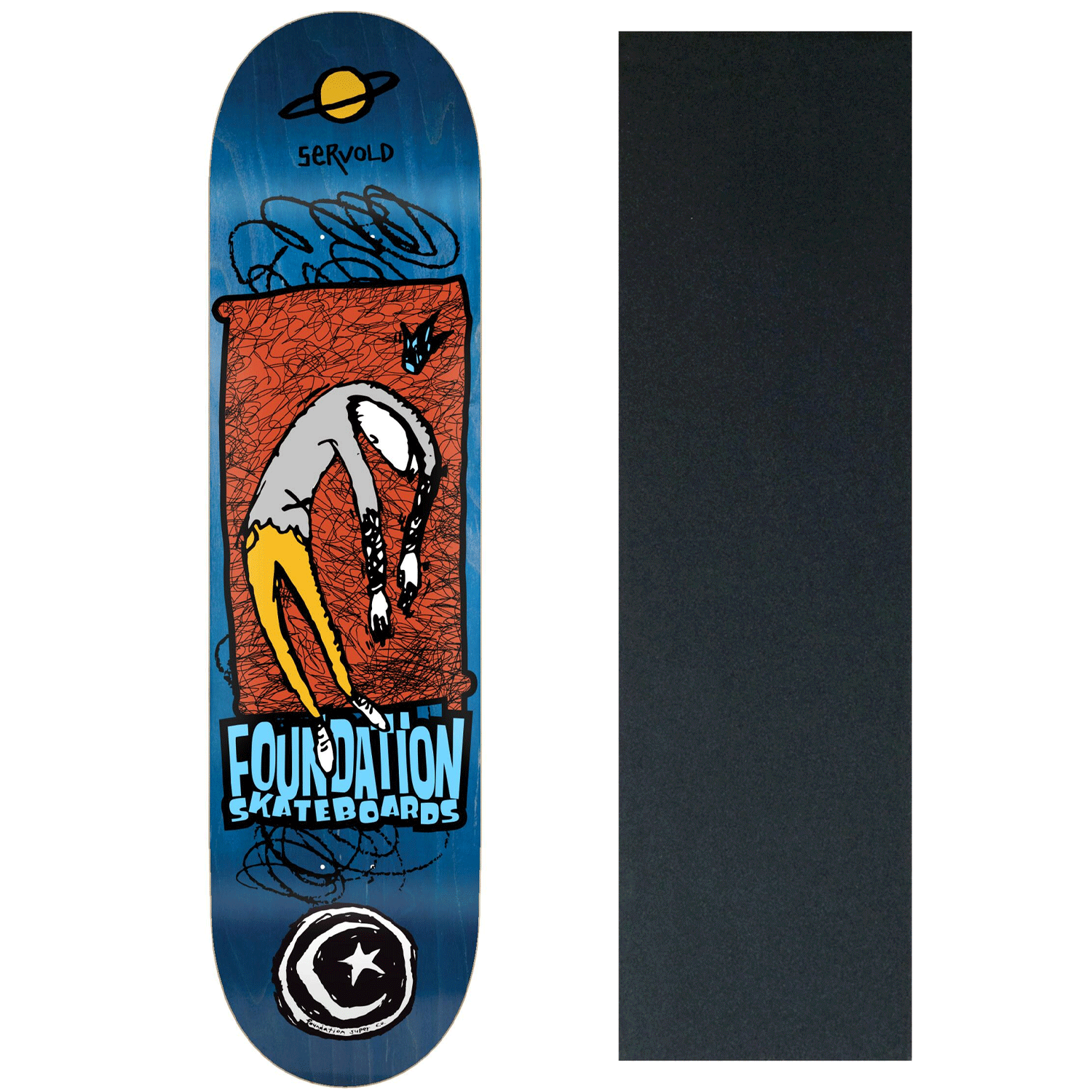 Foundation Skateboard Deck Servold Planet Saturn 8.0