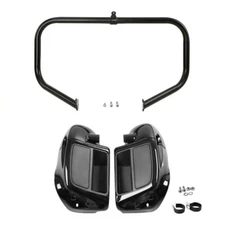 Black Lower Vented Fairings Engine Guard Bar Fit For Harley Road Glide 2014-24