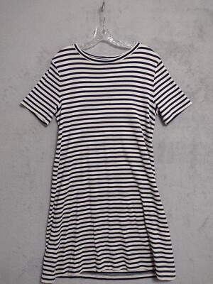 lou and grey dresses Lou and Grey Dresses (2) Women's S Navy Blue Beige Stripe Stretch Cotton Tee