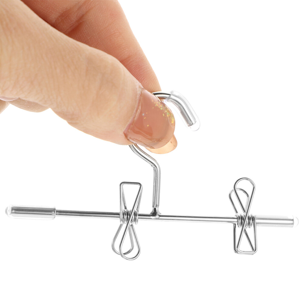 18 Pcs Mini Hangers Miniature Metal Hanger Doll Clothes Hanger Mini
