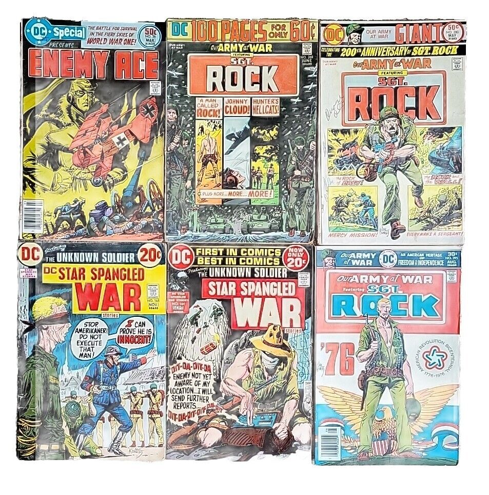 DC War Comics Bronze Age Comic Lot of 6 Lower Grade. DC Special, SSWS, OAAW