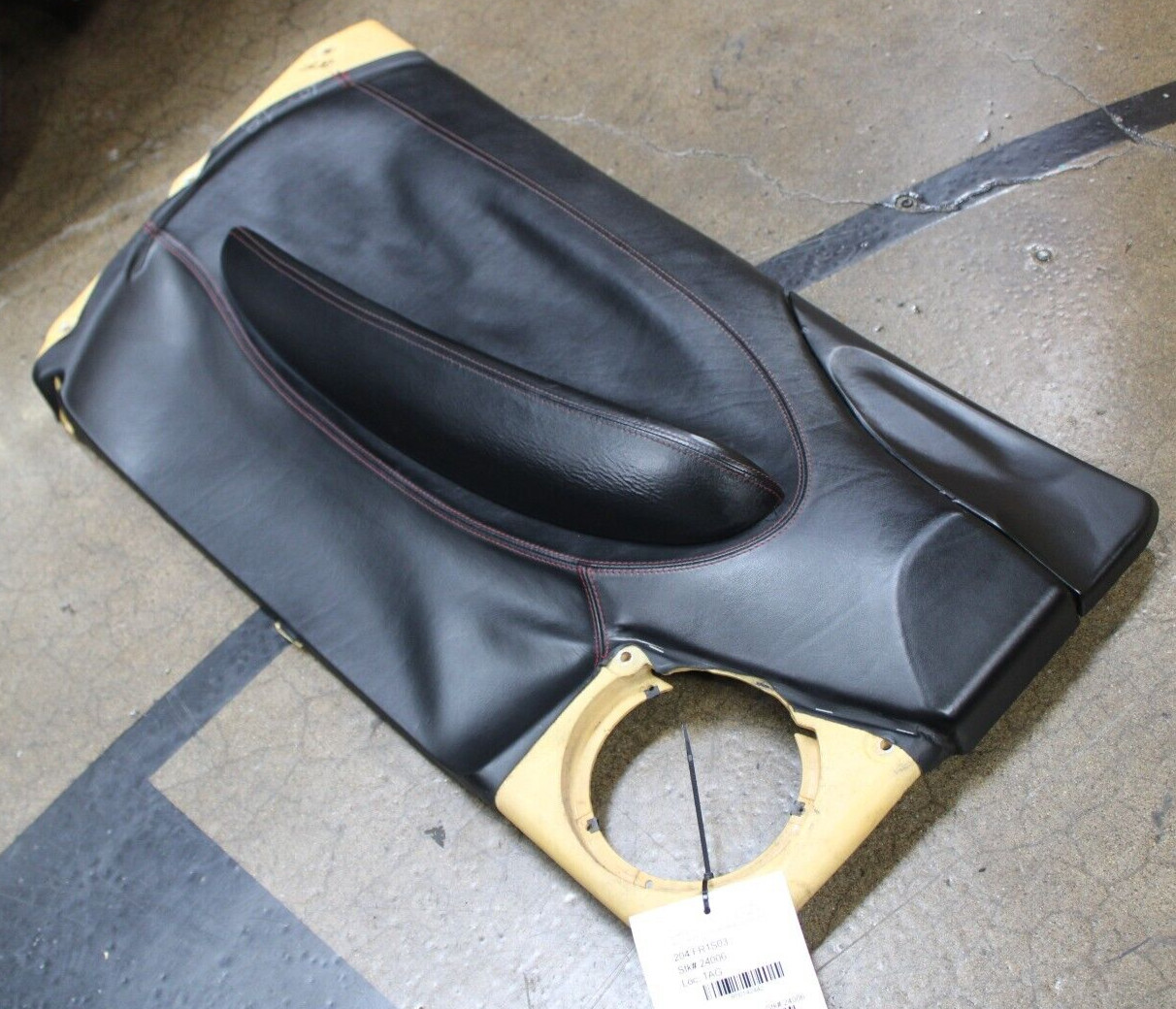 Ferrari 360 LH, Front Door Panel, Black w/Red Stitching, Used, P/N 65007600