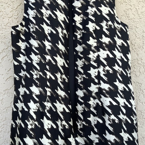 J. Crew 100% Silk Size 6 Houndstooth Flounce Raffle Dress Lined Knee Length Offi - Picture 15 of 19
