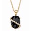 thumbnail 1 - 14K GOLD BLACK ONYX PAVE CZ GP  PENDANT CHARM AND 18" NECKLACE CHAIN