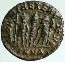 CONSTANTIUS II Antioch Authentic Ancient Roman Coin WAR LEGION SOLDIERS i102328