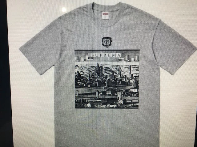 SUPREME Fiorenza Tee Gray X Large XL Authentic Sold Out NWT SS18 Suprema
