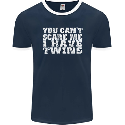 Scare Me I Have Twins Vatertag Mütter Herren Ringer T-Shirt FotL