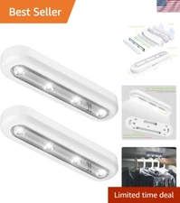 2 Pack Cordless Closet Lights - Touch Activated Super Bright LED Night Lighting