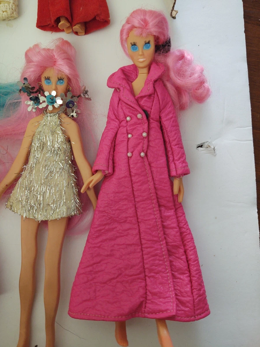 Huge Lot Of 17 Vintage 8 Inch Flatsy Dolls By Ideal