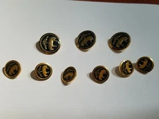 Brooks Brothers 1818 brand new set of 9 Replacement Glazed Brass Metal Buttons 