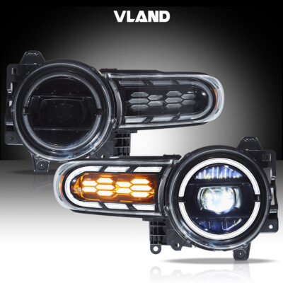 VLAND Full LED Headlights For Toyota FJ Cruiser 2007-2015 W/Dynamic Animation