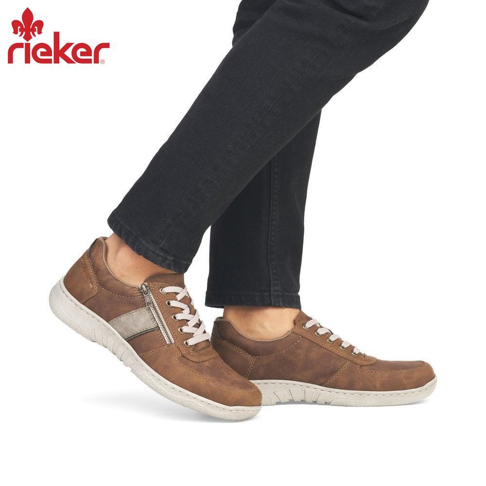 Rieker Mens Brown Wide Fit Side Zip Lightweight Shoes UK 11 Casual 03500