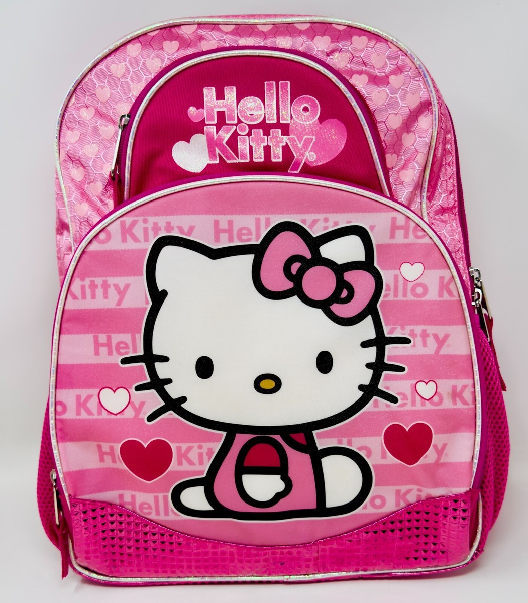 Hello kitty Deluxe Backpack With Rain Hood 2 in 1 | eBay