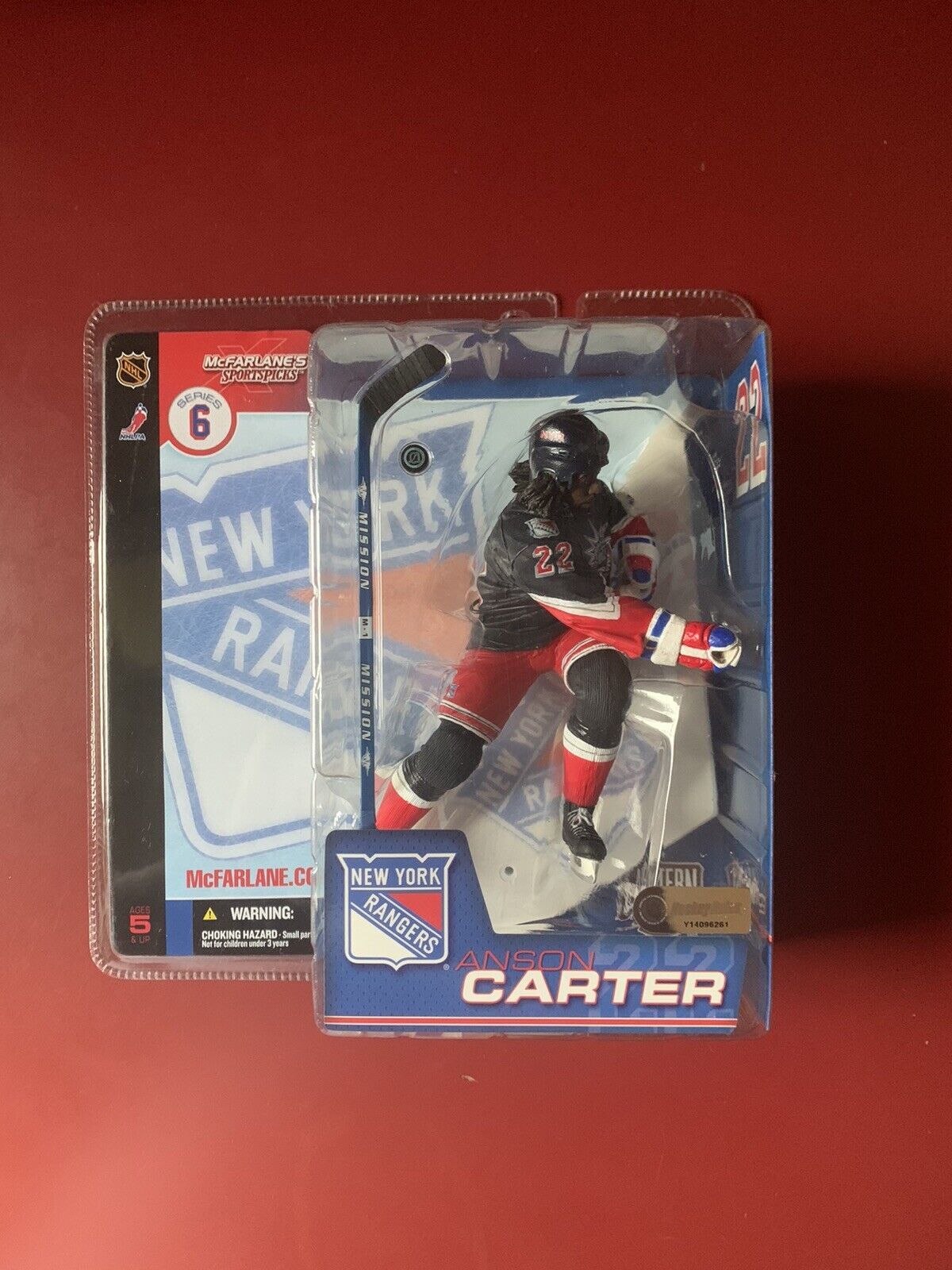 McFarlane’s Sport Picks NHL 6 NY RANGERS - ANSON CARTER (McFarlane Toys, 2003)