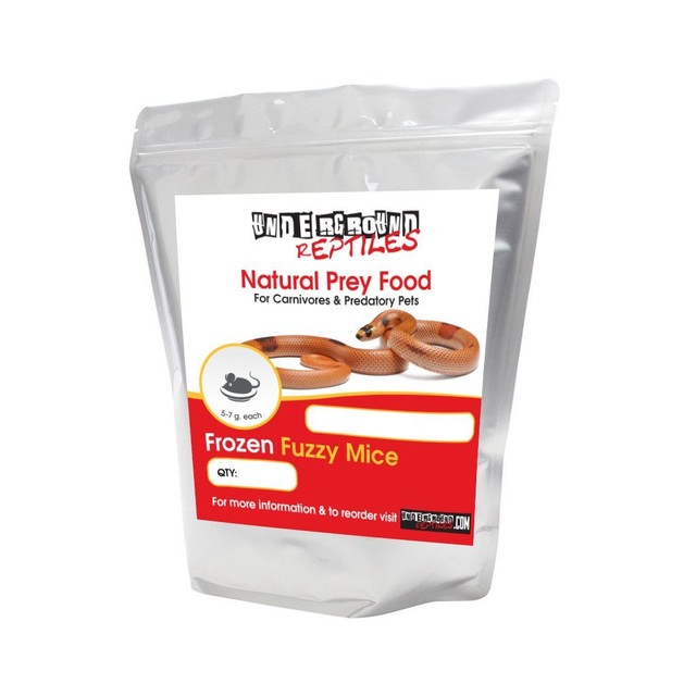 25 Pack Frozen Fuzzy Mice Reptile, Bird of Prey, Lizard & Snake Food
