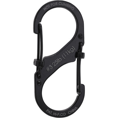 NITE IZE S-Biner Slidelock Doppelkarabiner Edelstahl Gr. 4, schwarz