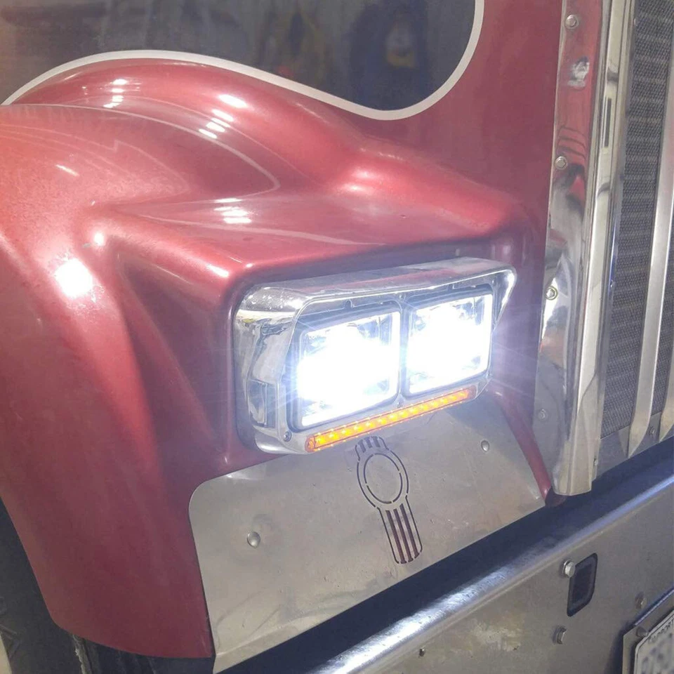 4X DOT 4x6'' LED Headlights for Kenworth T800 T400 T600 W900B Classic 120/132 HK - Image 4 of 4
